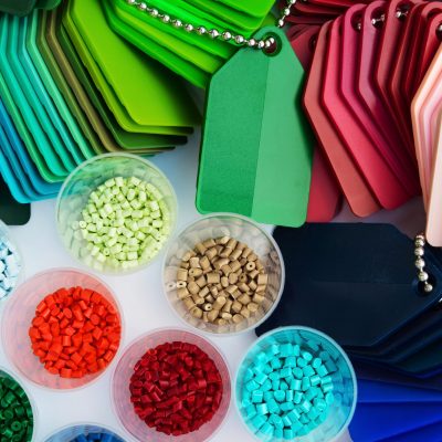 colored plastic pellets